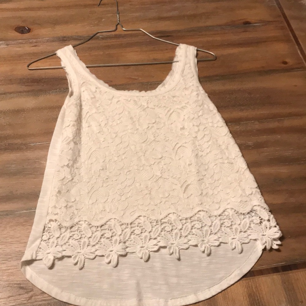 lacey white tank